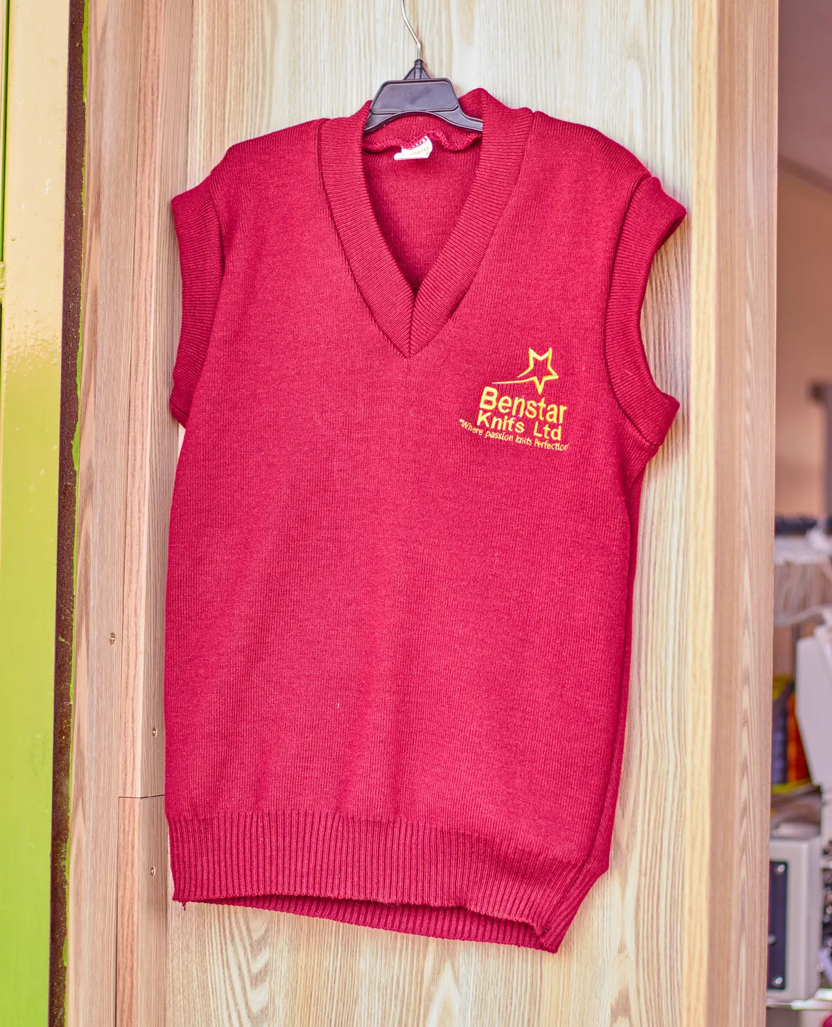 V-Neck School Sweater — Short Sleeve (Plain)