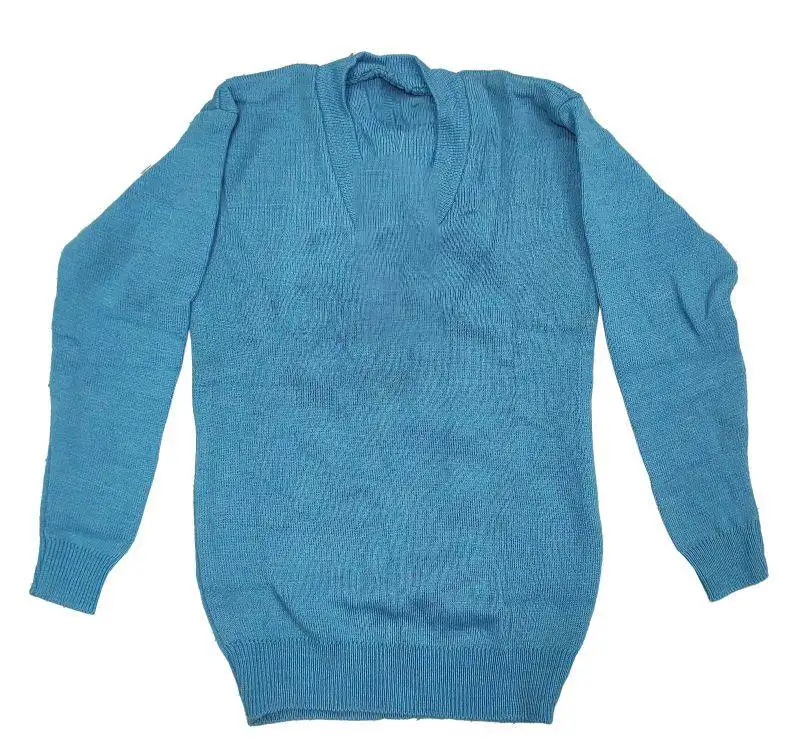 V-Neck School Sweater — Long Sleeve (Open Neck)